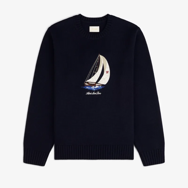 Regatta Embroidered Crewneck Sweater made by Aime Leon Dore