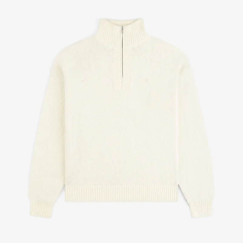Alpaca Wool Quarter Zip Sweater made by Aime Leon Dore