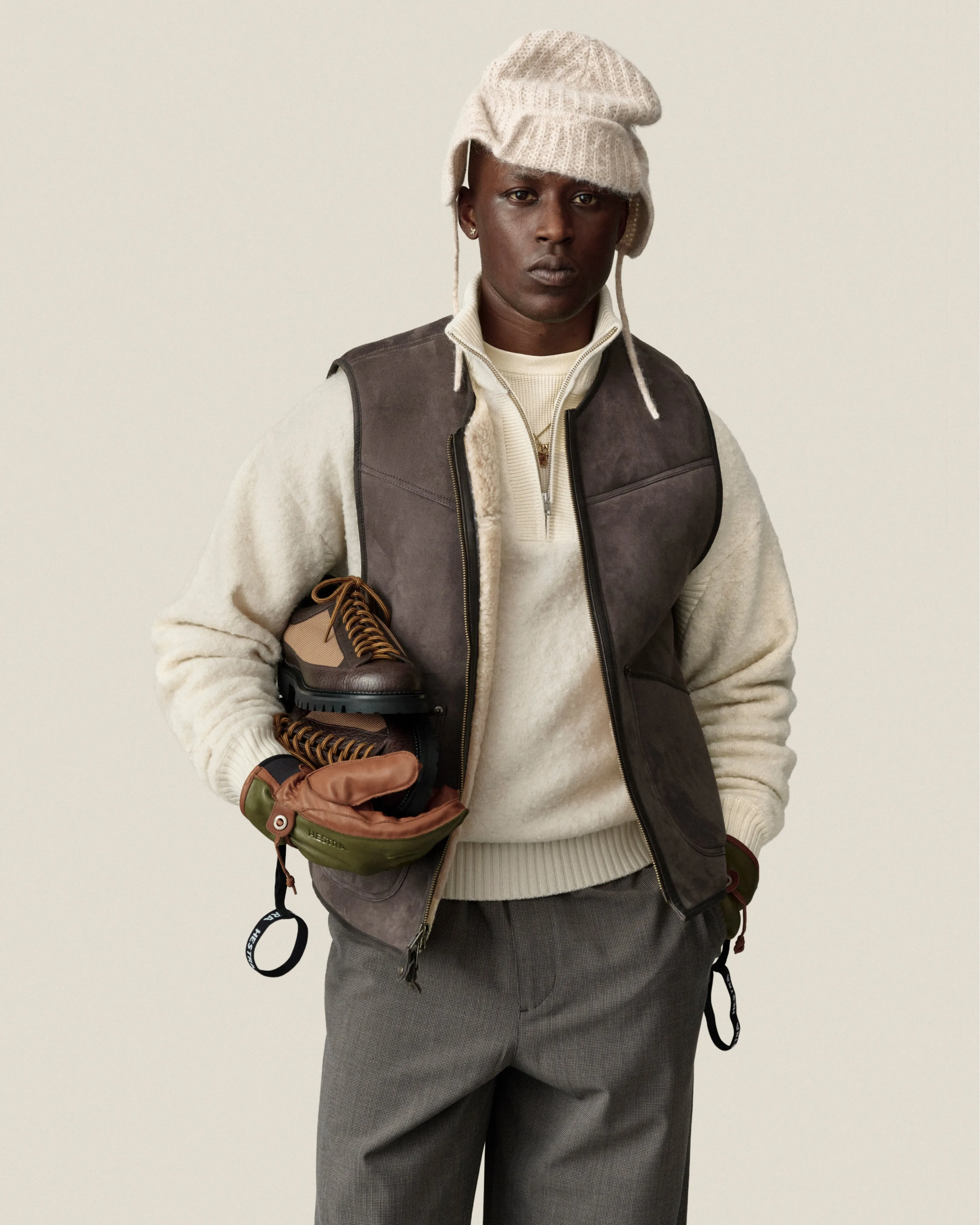 Alpaca Wool Quarter Zip Sweater sold by Aime Leon Dore product image thumbnail 3