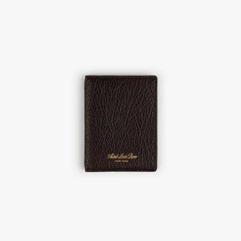 Tumbled Leather Bi-Fold Wallet made by Aime Leon Dore