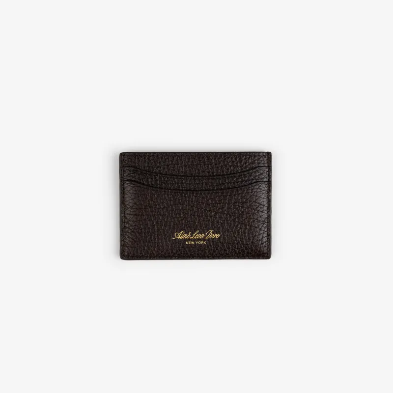 Tumbled Leather Card Holder made by Aime Leon Dore