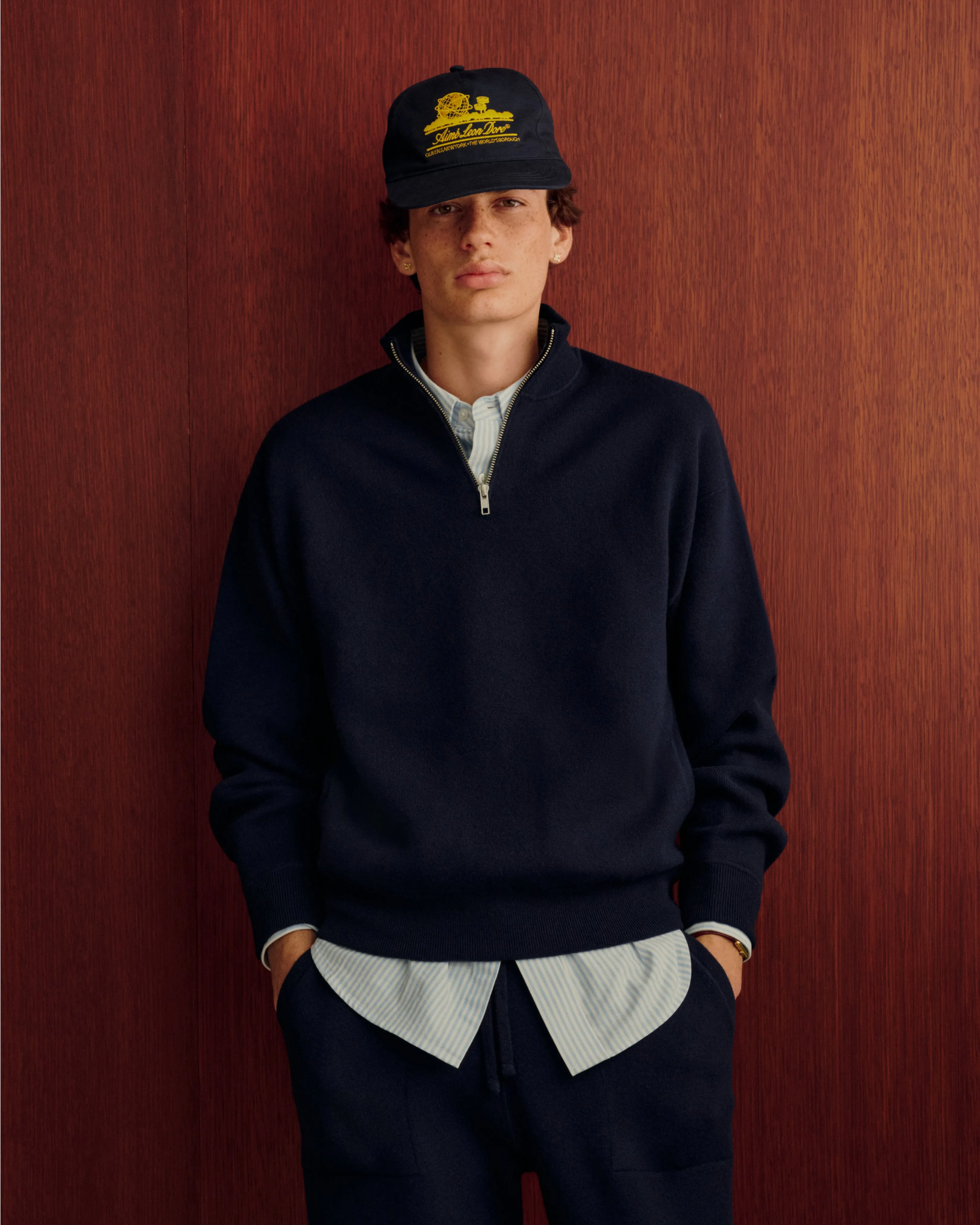 Quarter Zip Pavilion Cashmere Pullover sold by Aime Leon Dore product image thumbnail 3