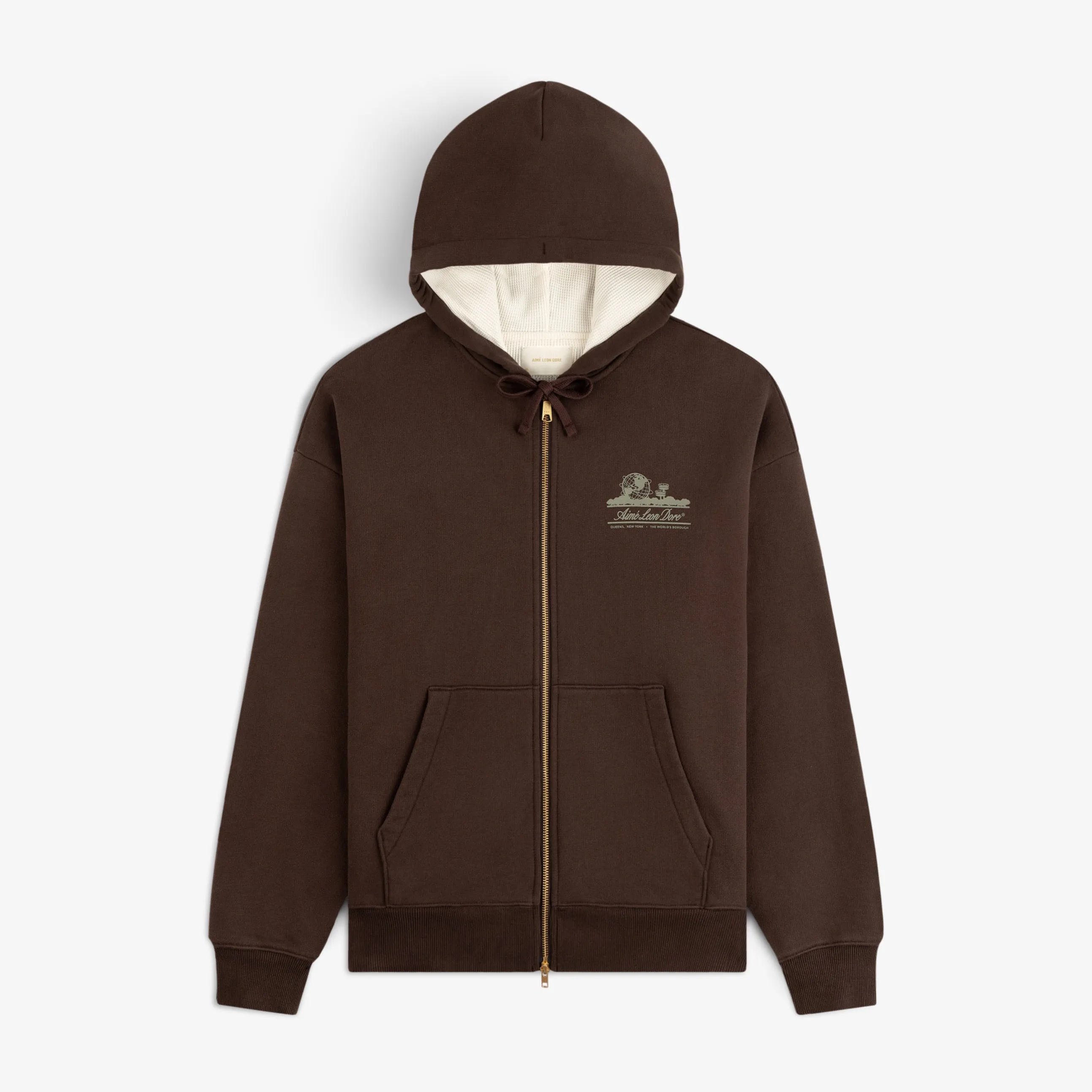 Unisphere Waffle Lined Full-Zip Hoodie sold by Aime Leon Dore