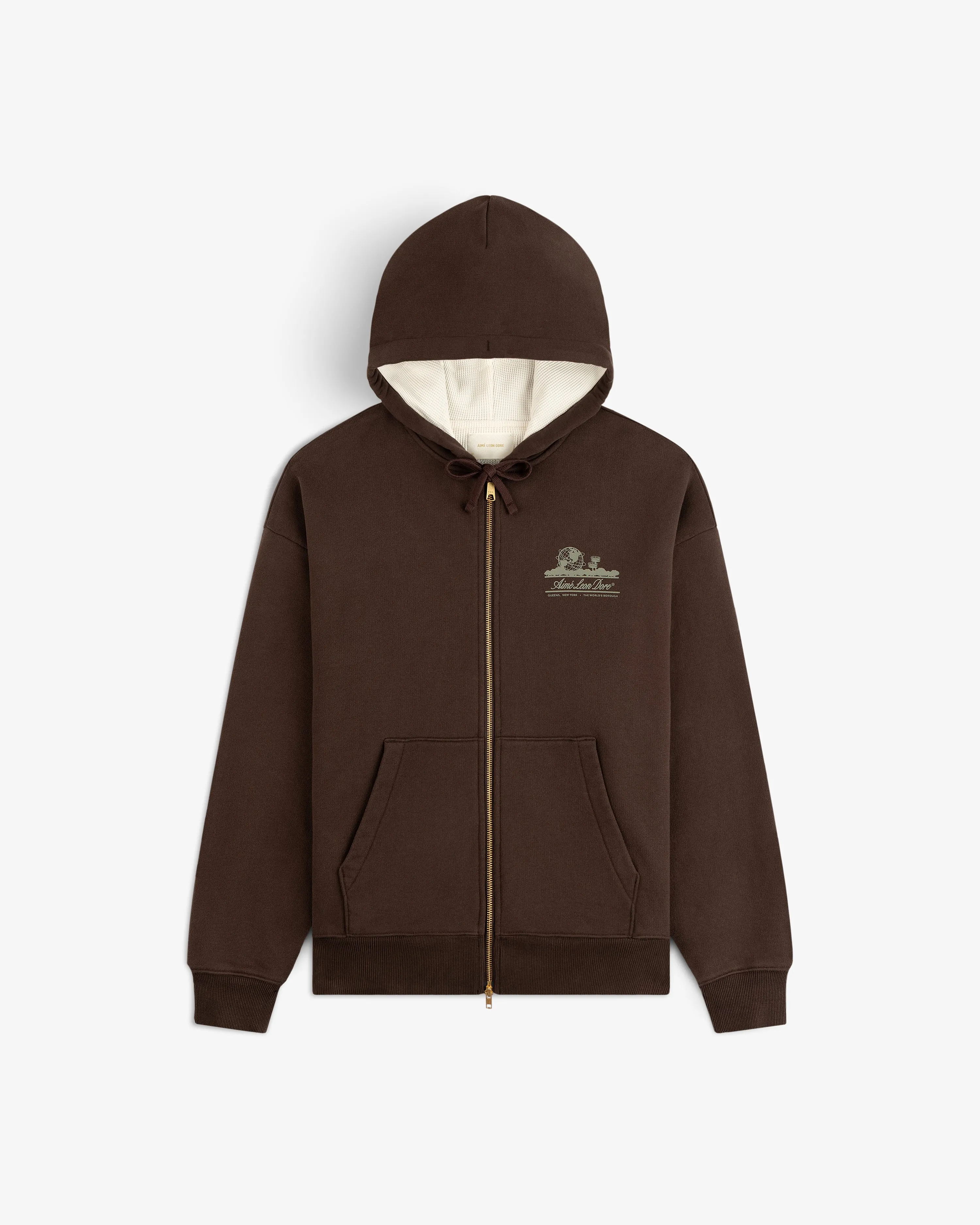 Unisphere Waffle Lined Full-Zip Hoodie sold by Aime Leon Dore product image thumbnail 2