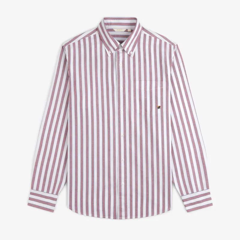 Striped Crest Oxford Shirt made by Aime Leon Dore