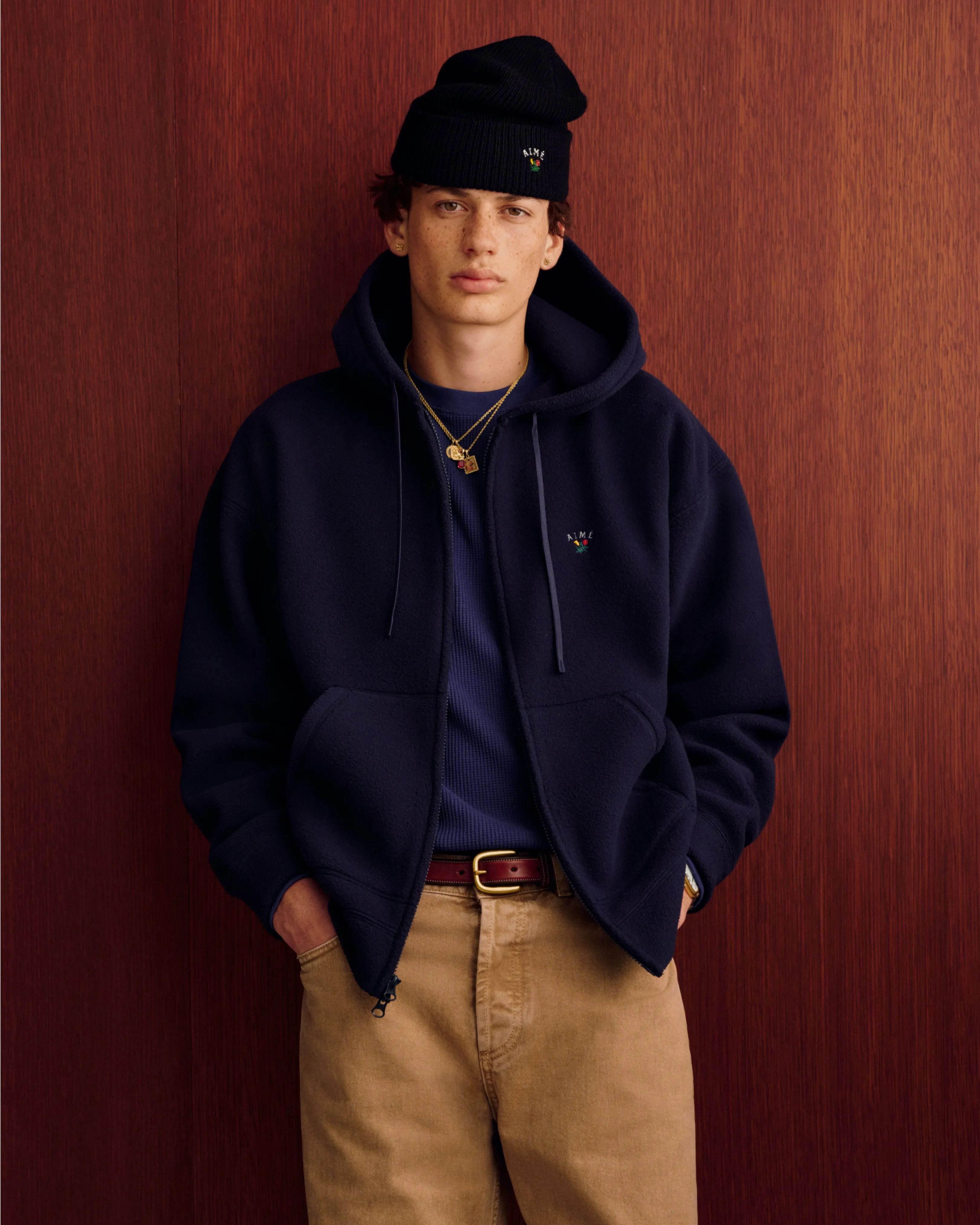 Crest Fleece Full-Zip Hoodie sold by Aime Leon Dore product image thumbnail 3