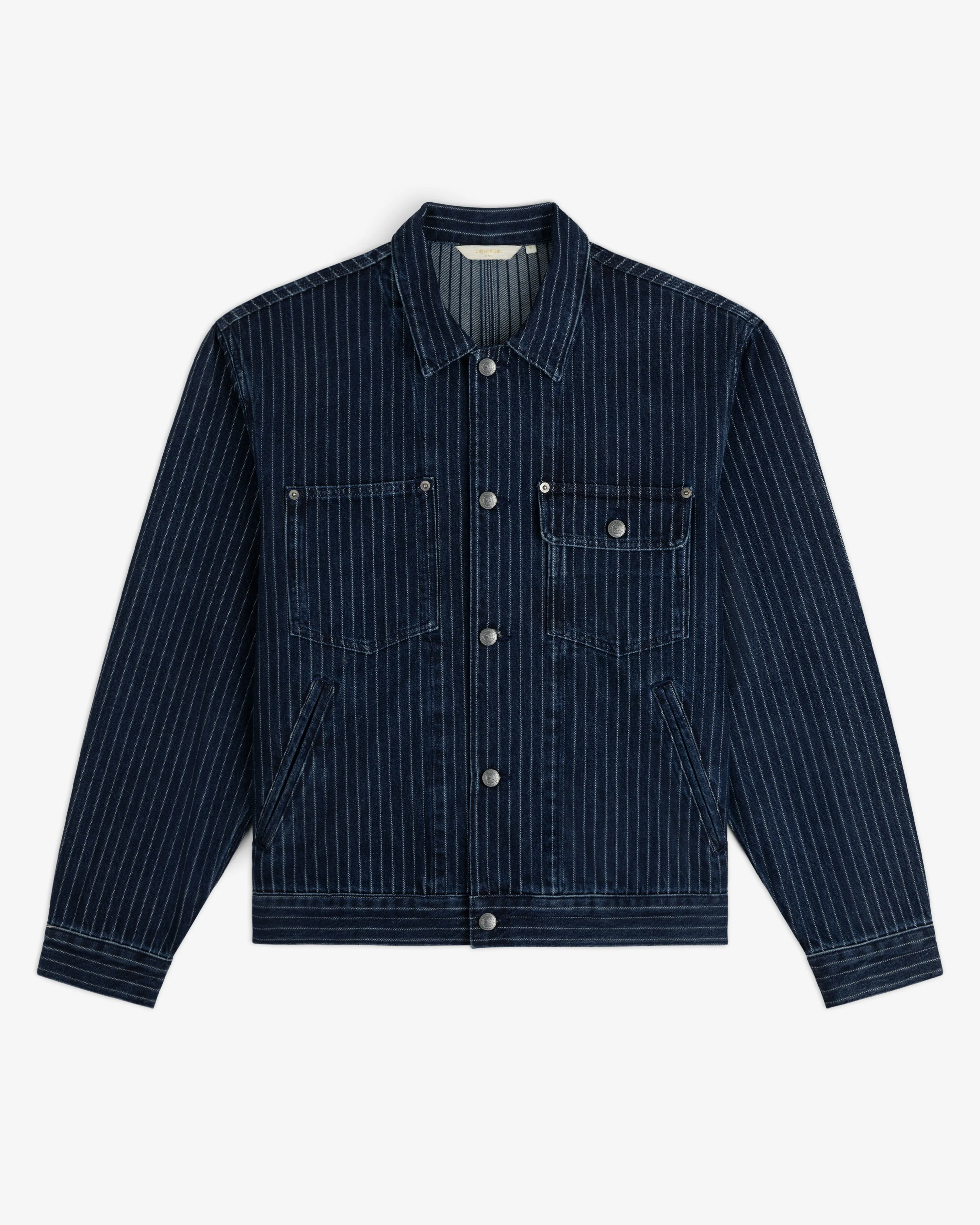 Chalk Stripe Denim Trucker Jacket sold by Aime Leon Dore product image thumbnail 2