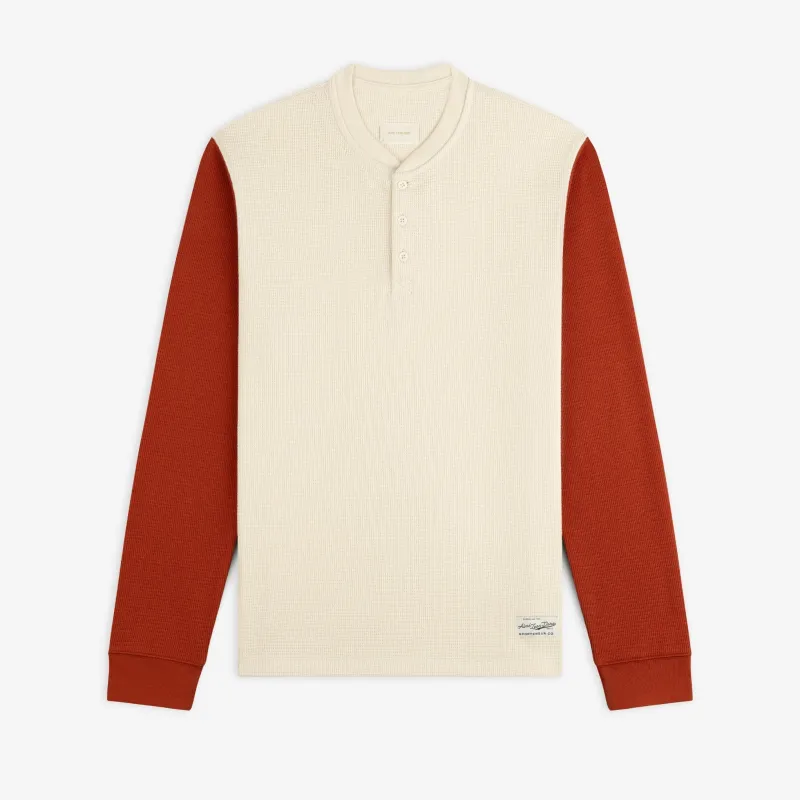 Long-Sleeve Waffle Henley made by Aime Leon Dore