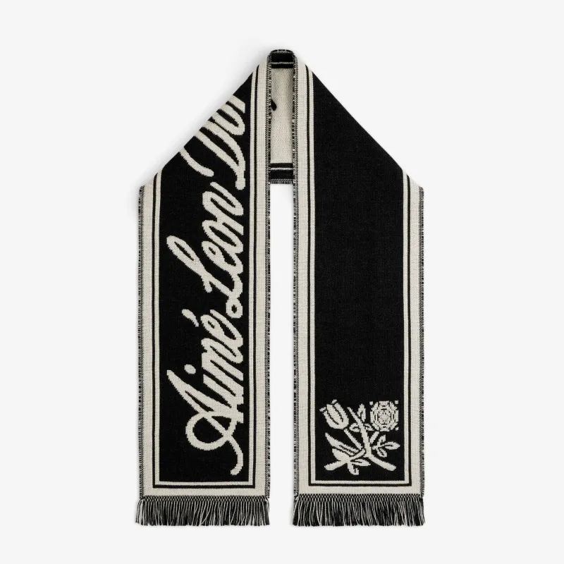 Wool Script Scarf made by Aime Leon Dore
