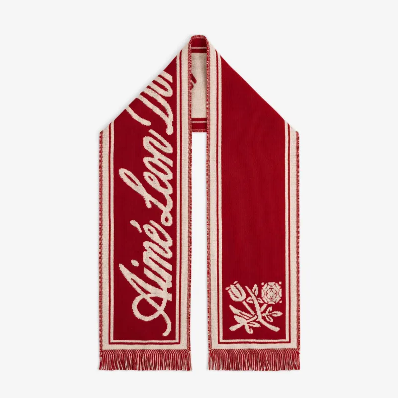 Wool Script Scarf made by Aime Leon Dore