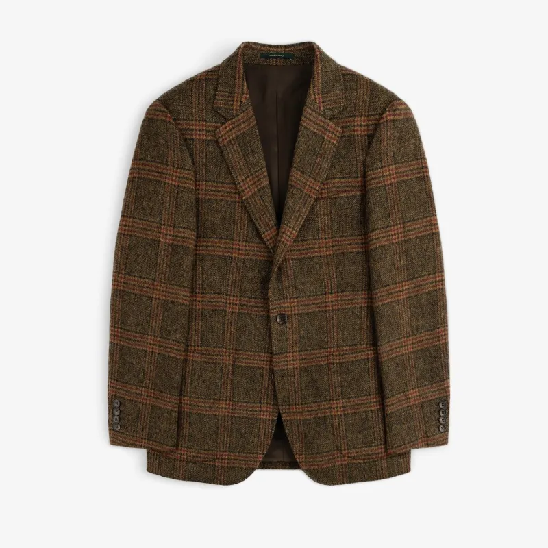 Single-Breasted Plaid Tweed Suit Jacket made by Aime Leon Dore