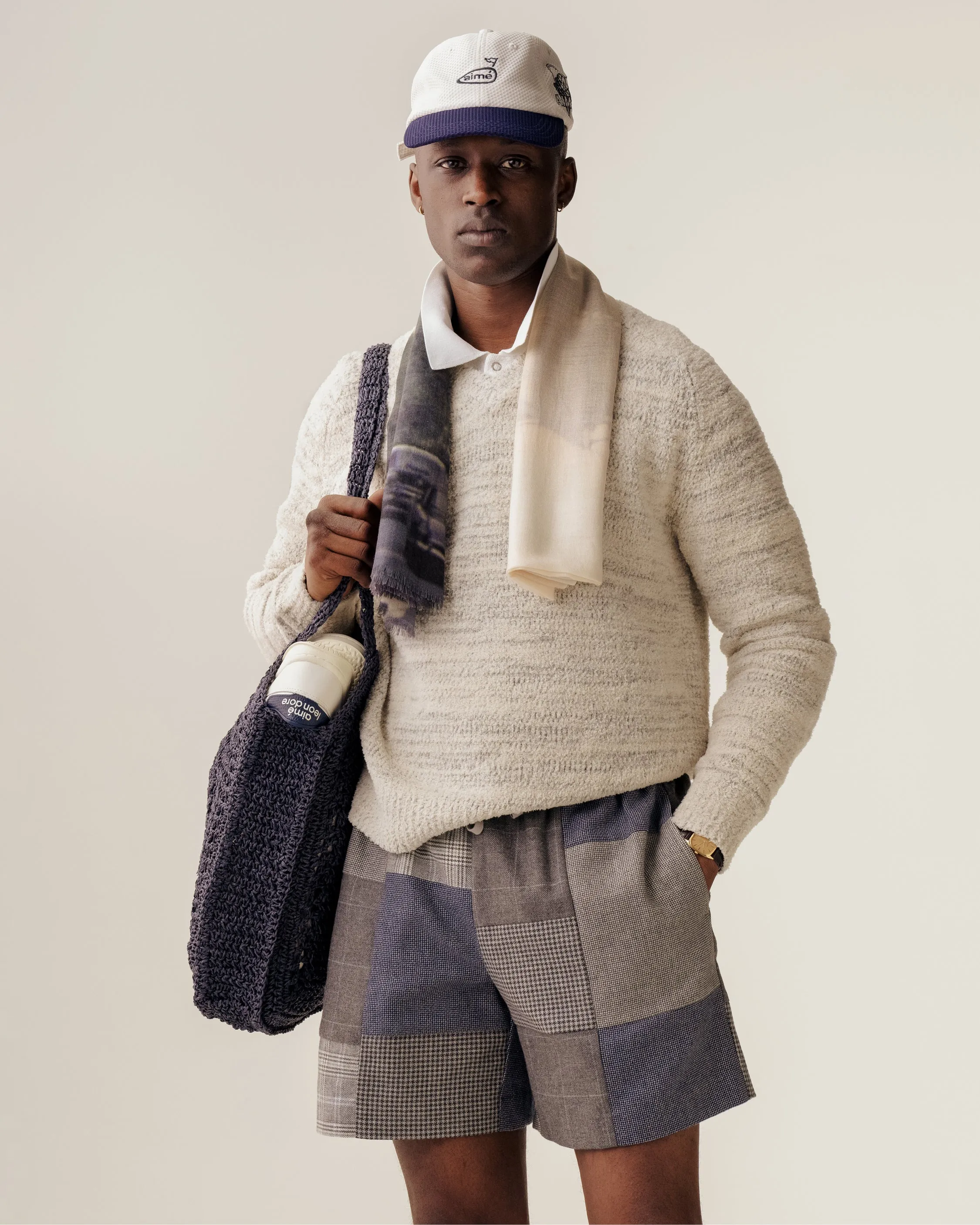 Marled V-Neck Sweater sold by Aime Leon Dore product image thumbnail 3