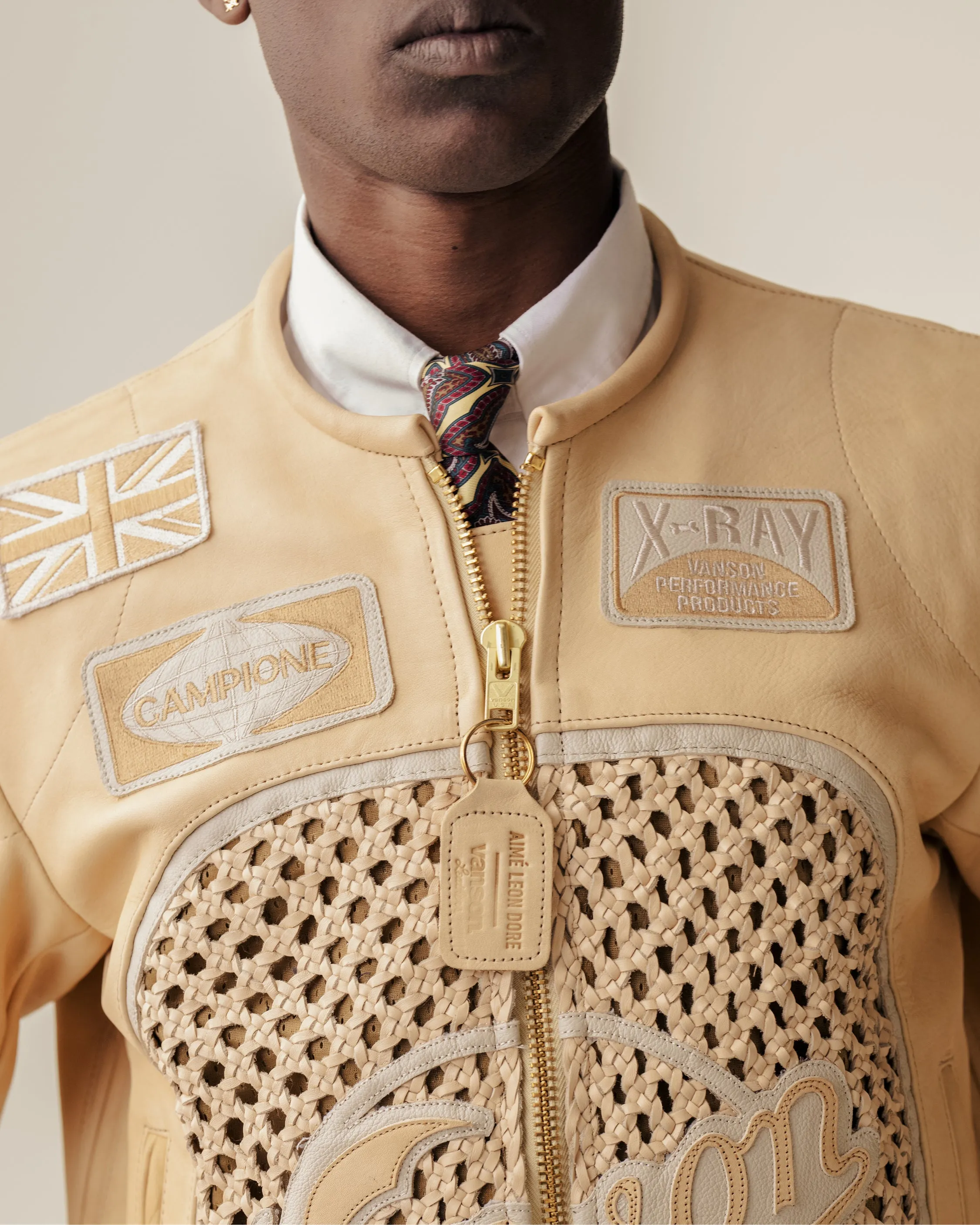 ALD / Vanson Raffia Leather Jacket sold by Aime Leon Dore product image thumbnail 4