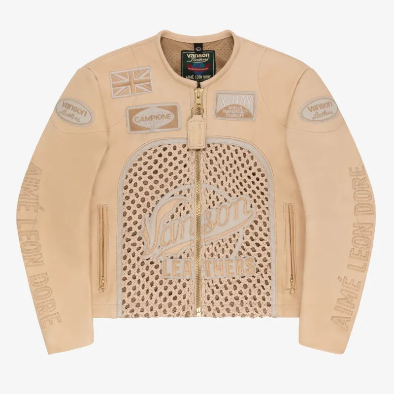 ALD / Vanson Raffia Leather Jacket sold by Aime Leon Dore