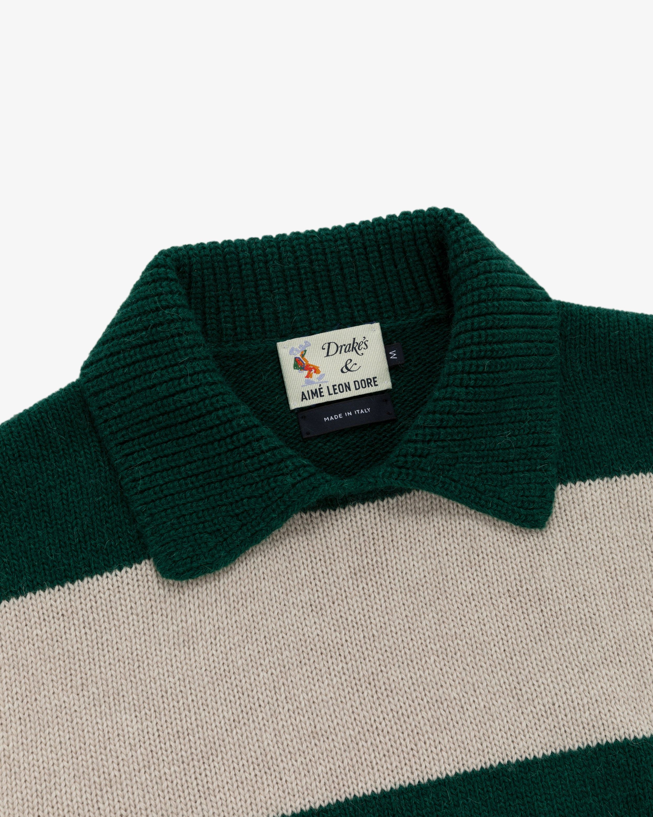 ALD / Drake's Striped Integral Collar Sweater sold by Aime Leon Dore product image thumbnail 4