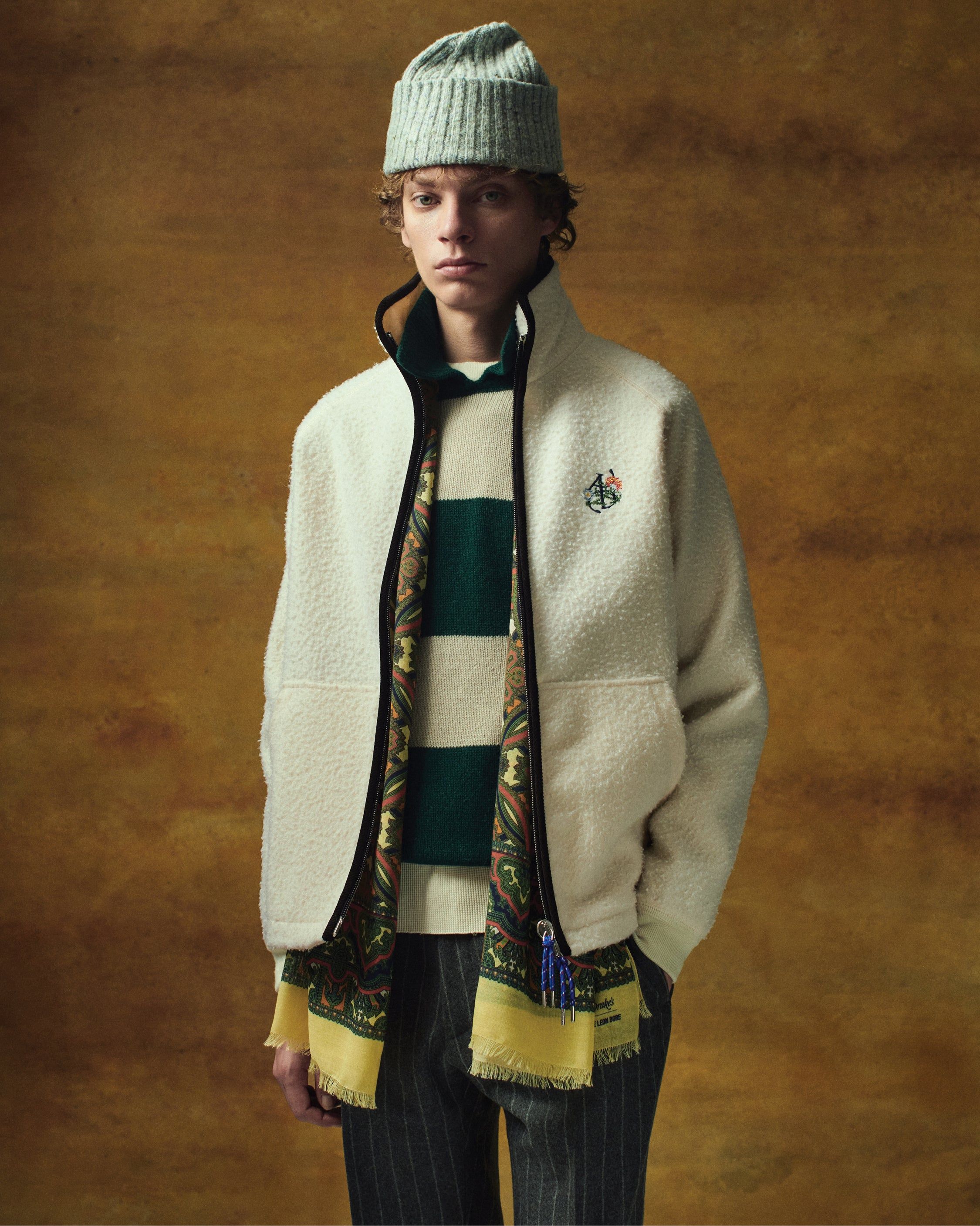 ALD / Drake's Striped Integral Collar Sweater sold by Aime Leon Dore product image thumbnail 3