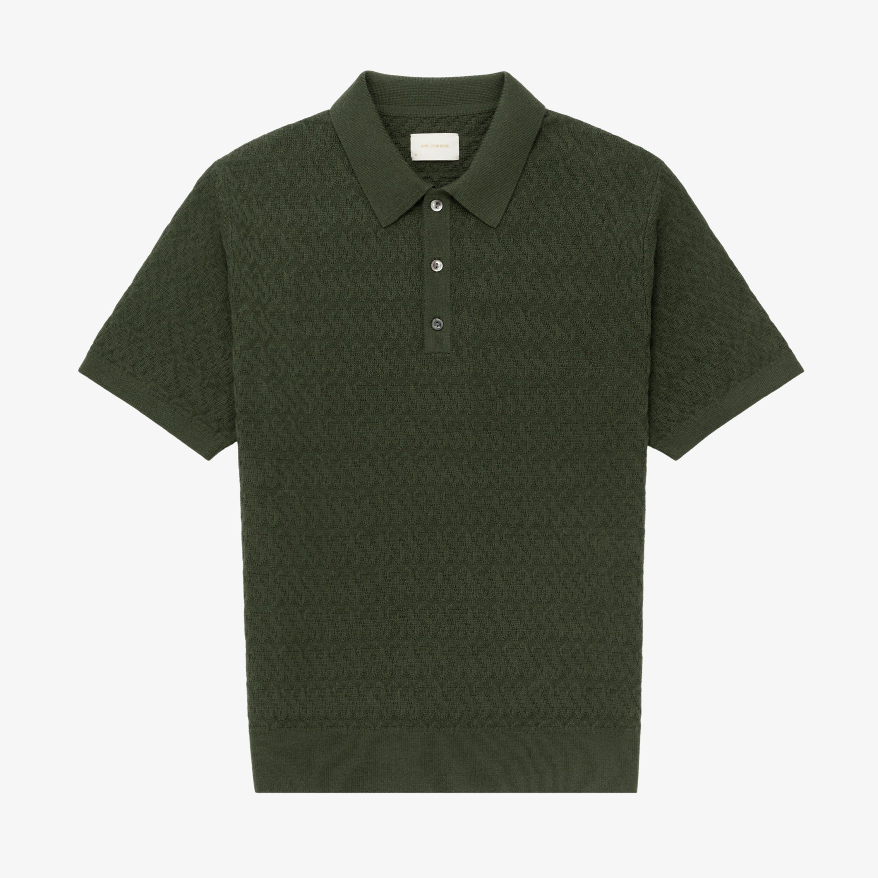 Short-Sleeve Knit Polo sold by Aime Leon Dore