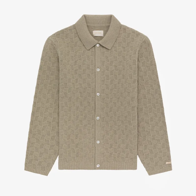 Jacquard Polo Cardigan sold by Aime Leon Dore