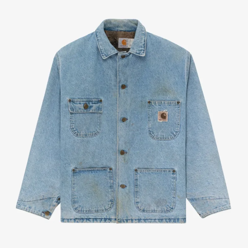 Carhartt Blanket Lined Denim Chore Jacket made by Aime Leon Dore