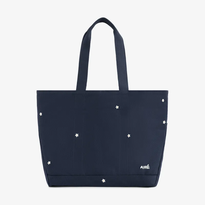 Floral Embroidered Large Canvas Tote Bag sold by Aime Leon Dore