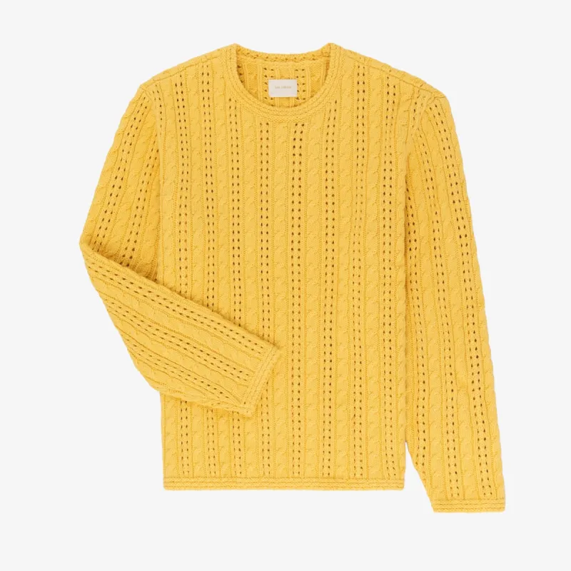 Pointelle Cable Crewneck Sweater sold by Aime Leon Dore