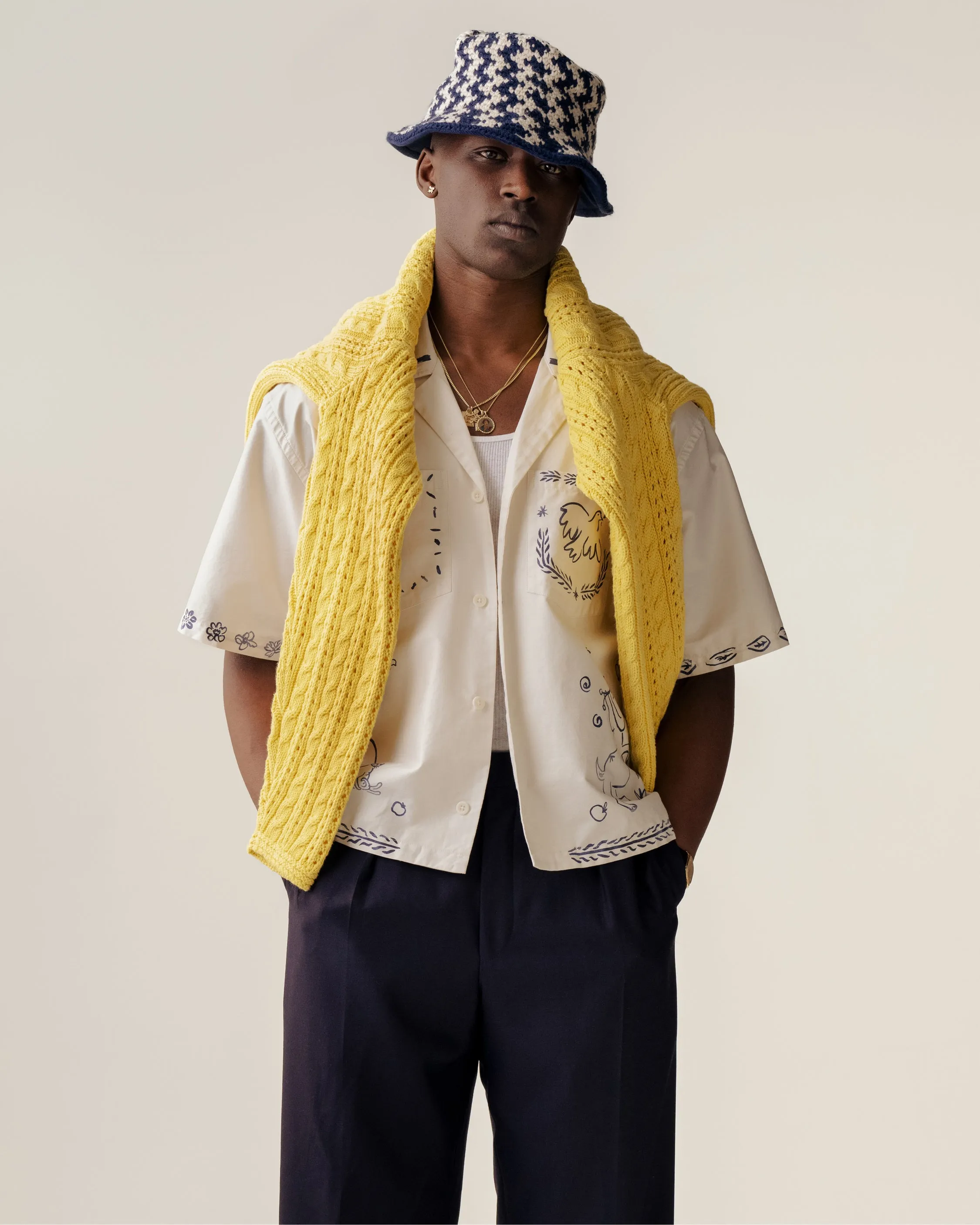 Pointelle Cable Crewneck Sweater sold by Aime Leon Dore product image thumbnail 3