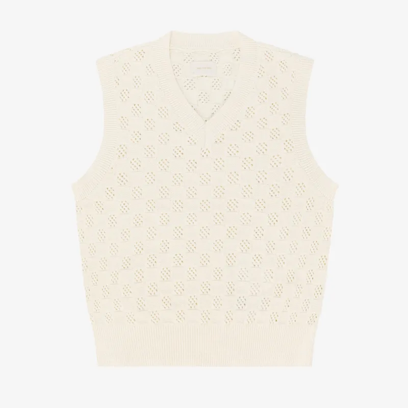 Checkered V-Neck Vest sold by Aime Leon Dore