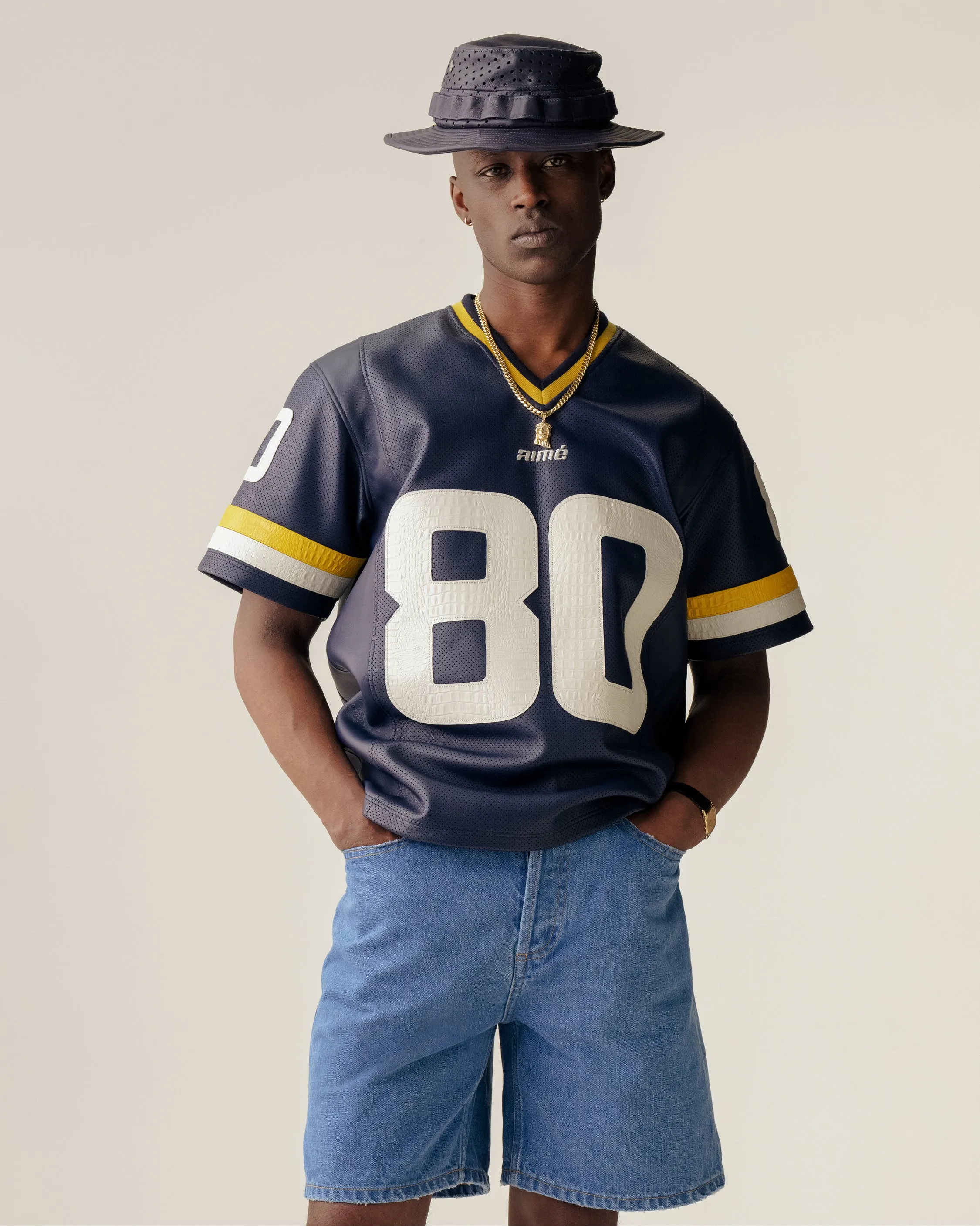 Leather Team Football Jersey sold by Aime Leon Dore product image thumbnail 3