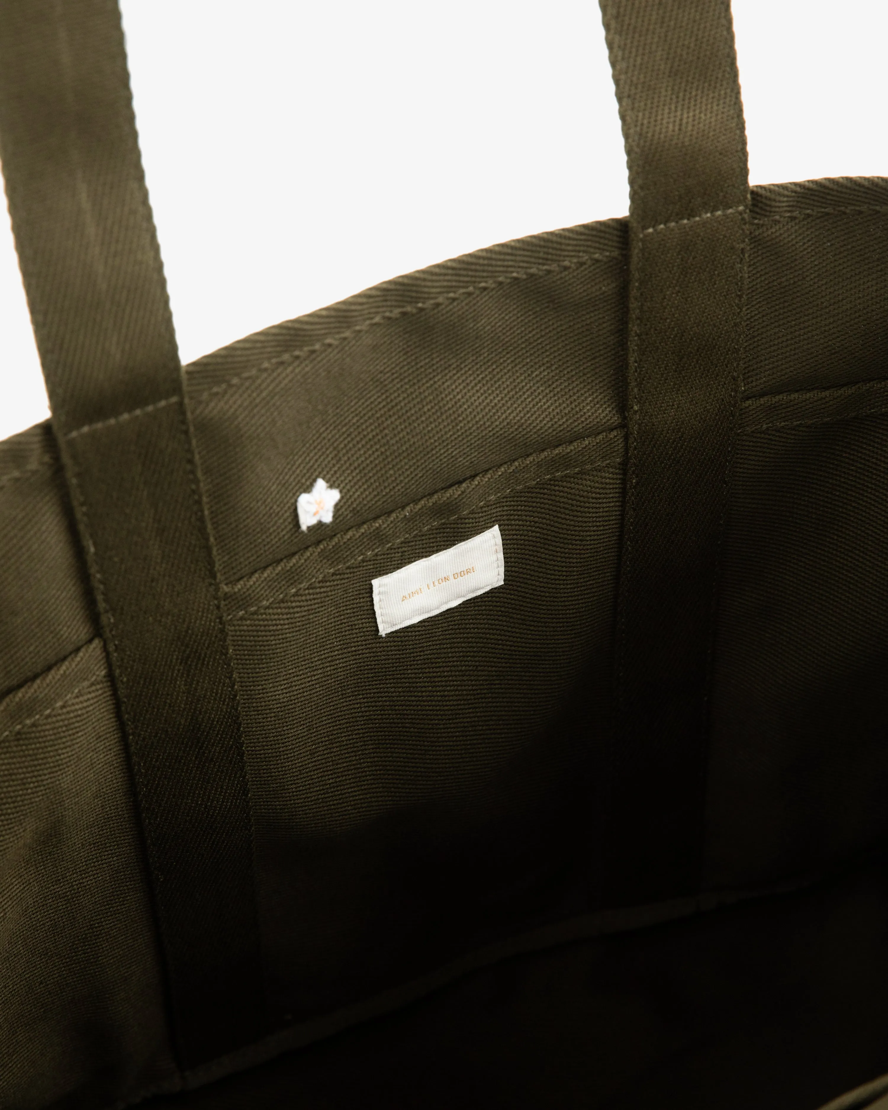 Floral Embroidered Large Canvas Tote Bag sold by Aime Leon Dore product image thumbnail 4