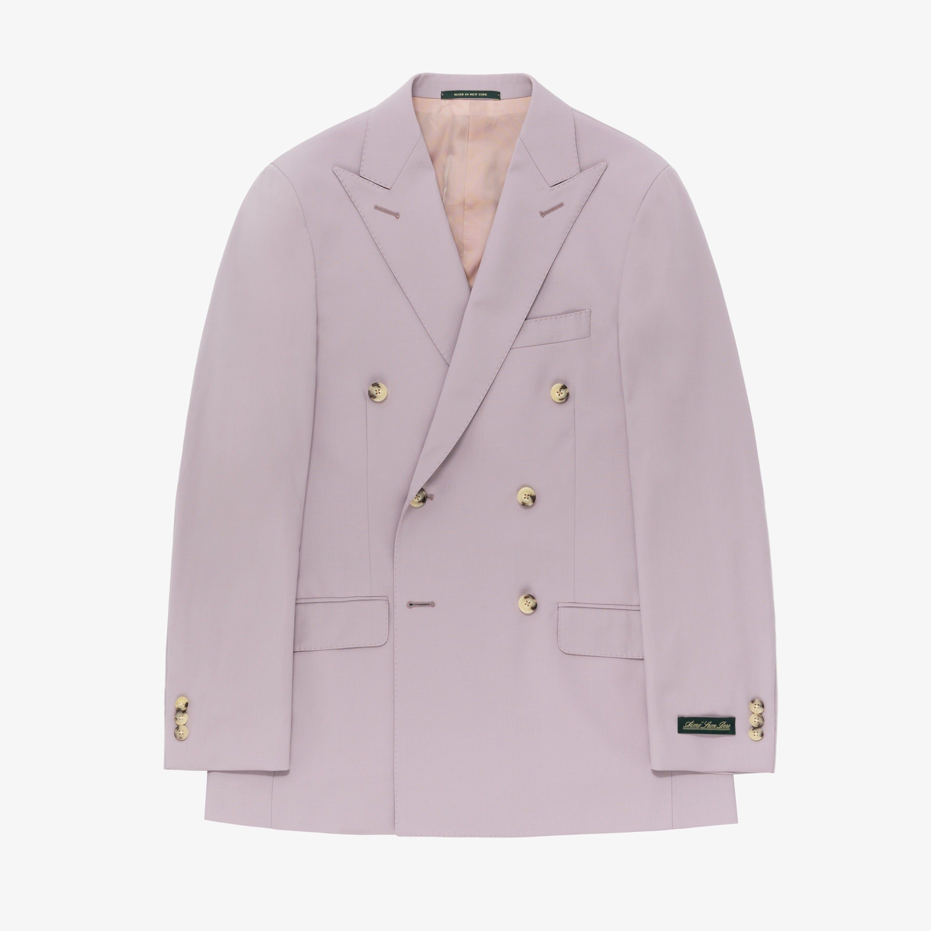 Double Breasted Tropical Wool Suit Jacket sold by Aime Leon Dore