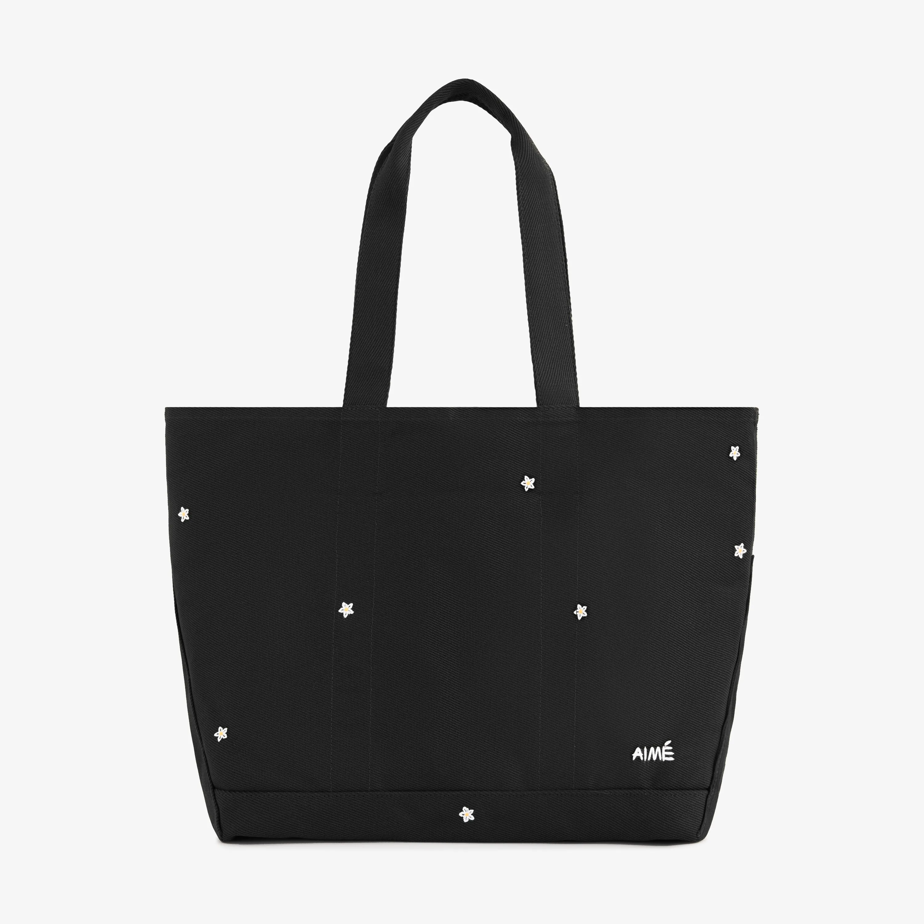 Floral Embroidered Large Canvas Tote Bag sold by Aime Leon Dore