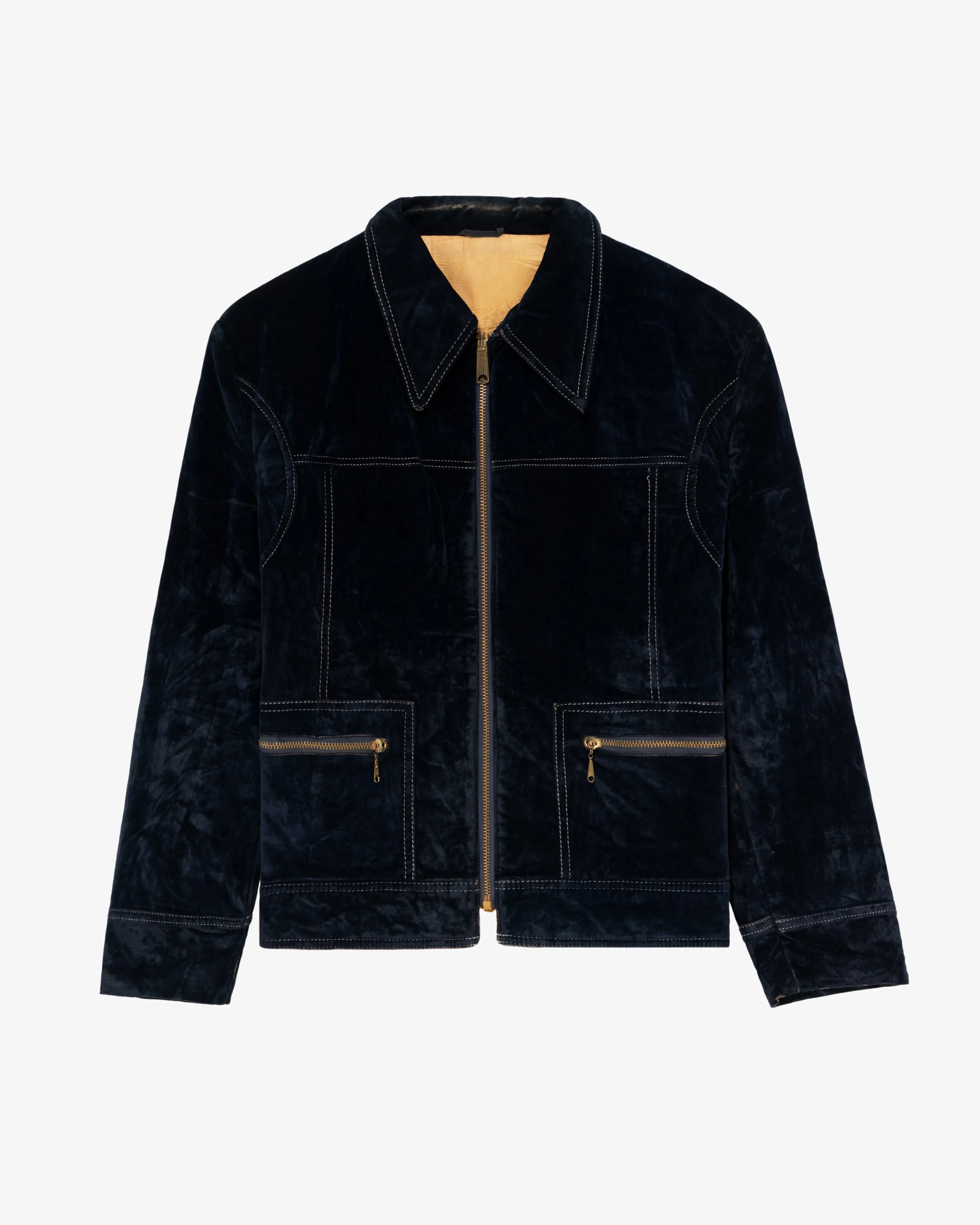 Velvet Zip-Up Jacket sold by Aime Leon Dore product image thumbnail 2