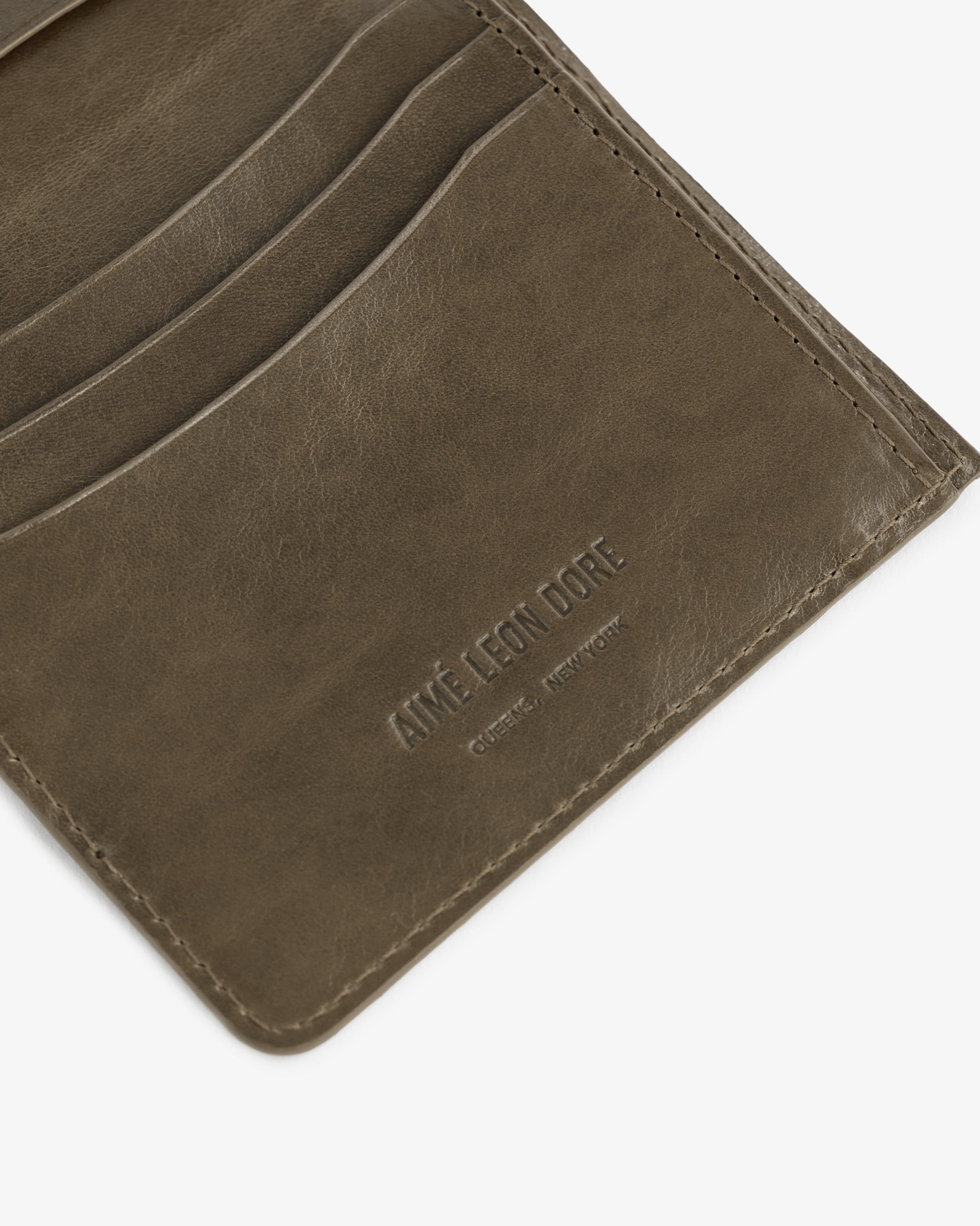 Debossed Logo Leather Bi-Fold Wallet sold by Aime Leon Dore product image thumbnail 5