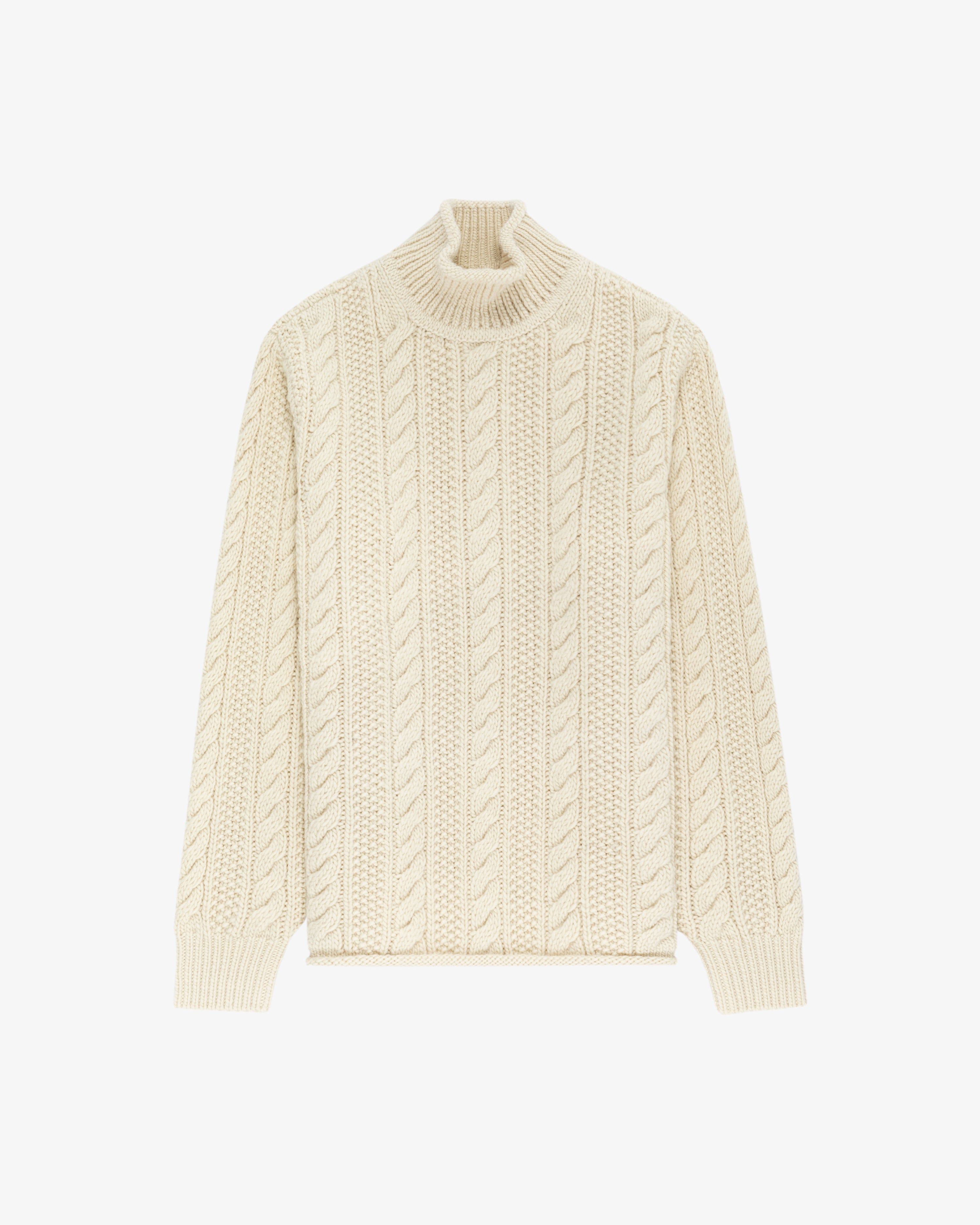Aran Cable Mockneck Sweater sold by Aime Leon Dore product image thumbnail 2