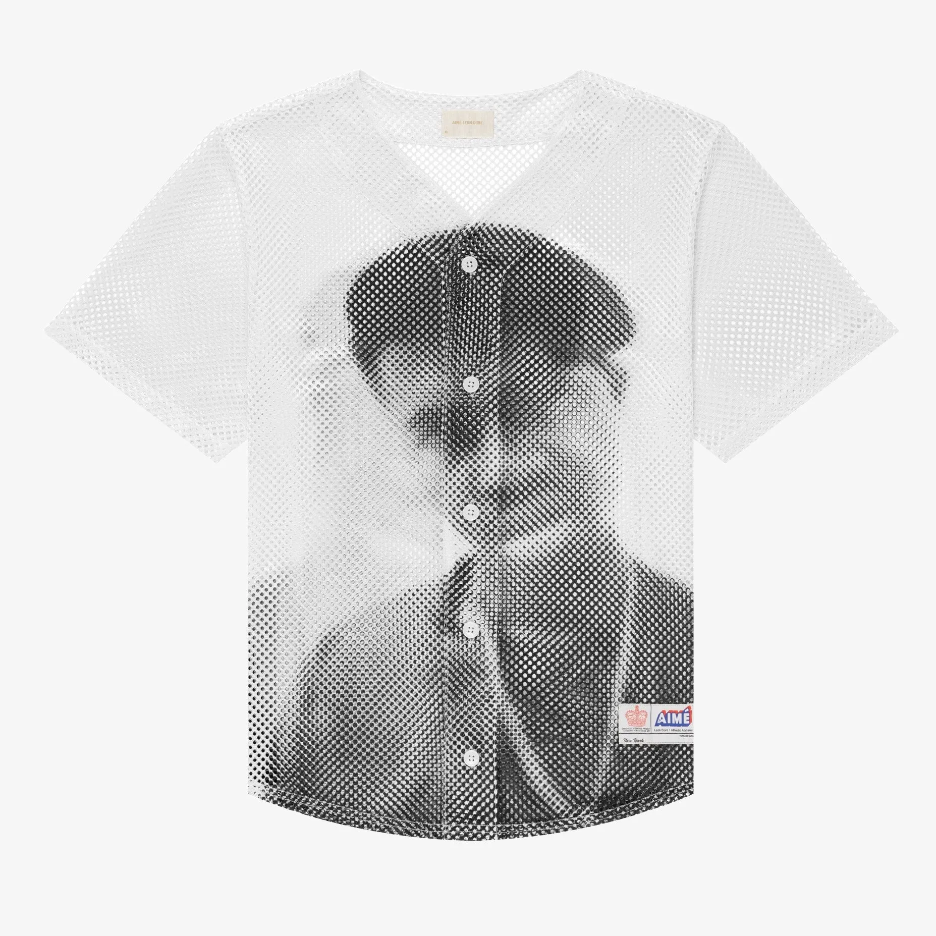 The Genesis Mesh Baseball Jersey sold by Aime Leon Dore