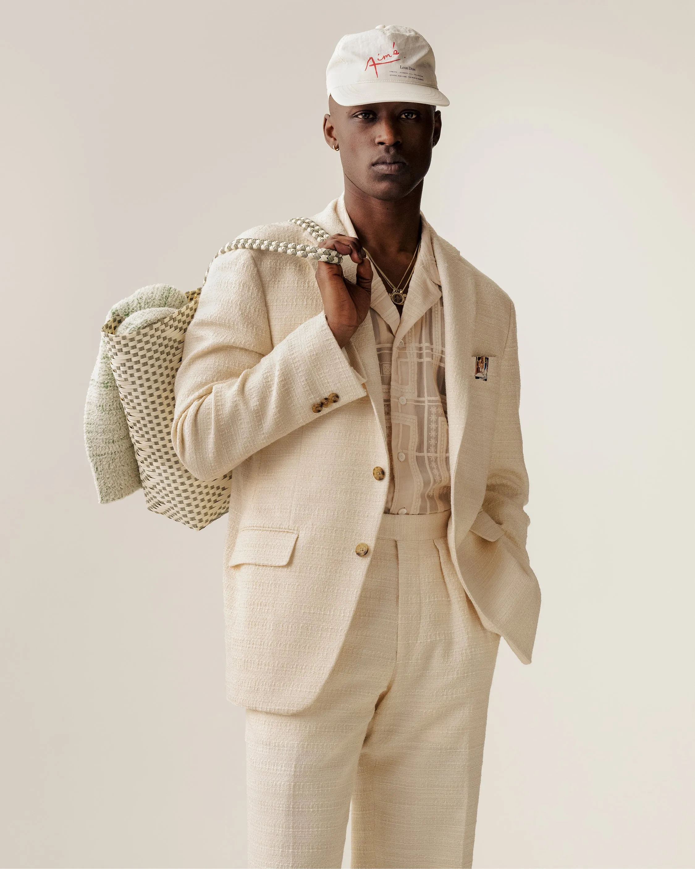Single-Breasted Boucle Suit Jacket sold by Aime Leon Dore product image thumbnail 3