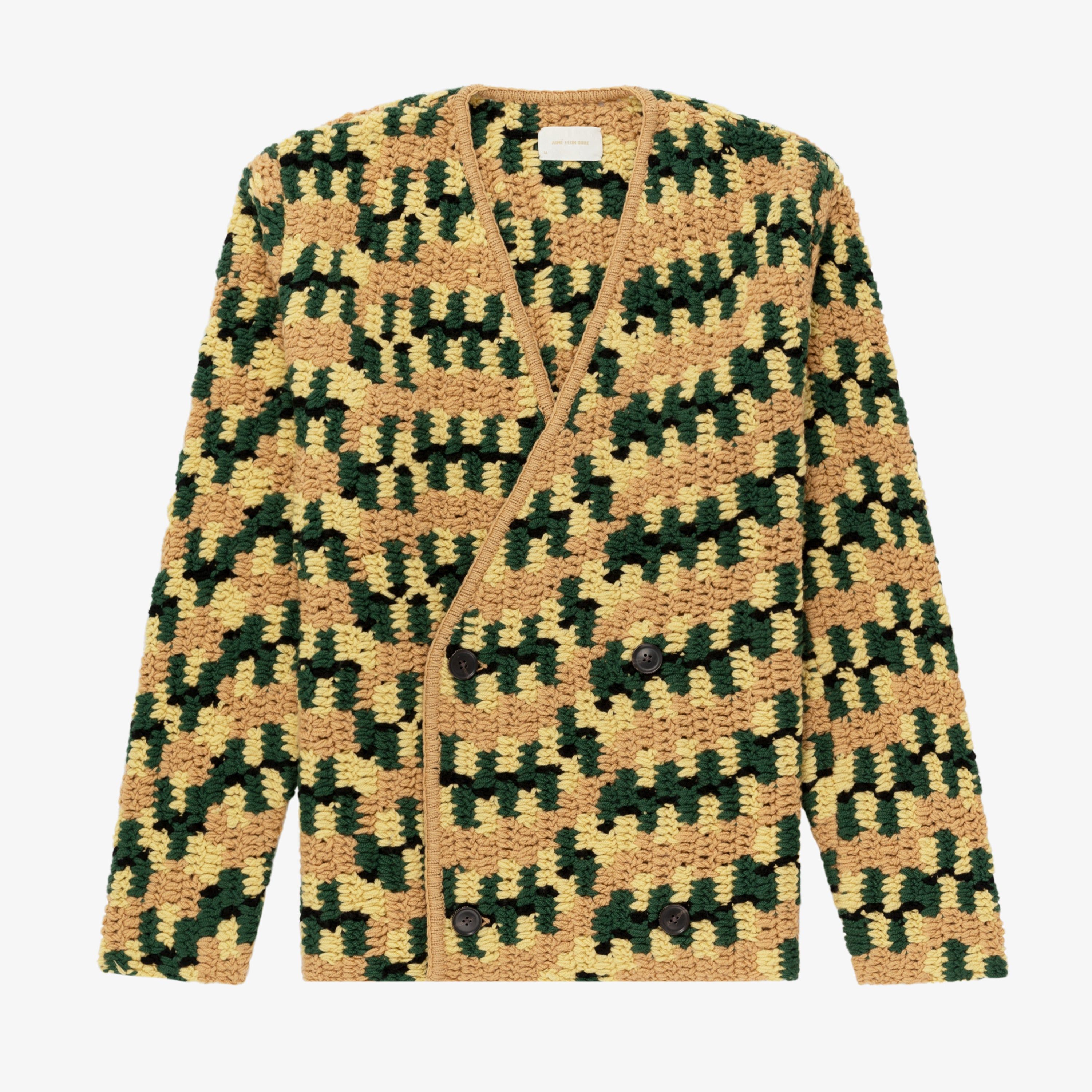 Double Breasted Hand Knit Cardigan sold by Aime Leon Dore