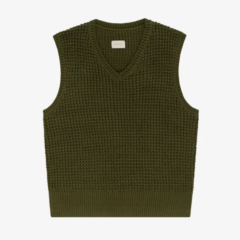 Waffle V-Neck Vest made by Aime Leon Dore