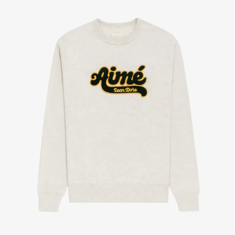 Chenille Appliqué Crewneck Sweatshirt made by Aime Leon Dore