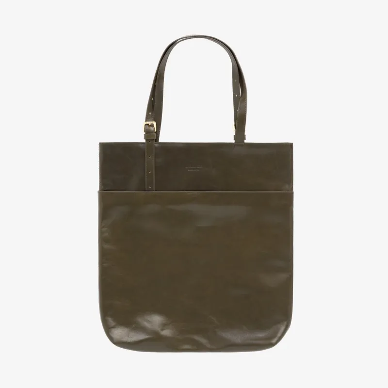 Debossed Logo Leather Document Tote sold by Aime Leon Dore