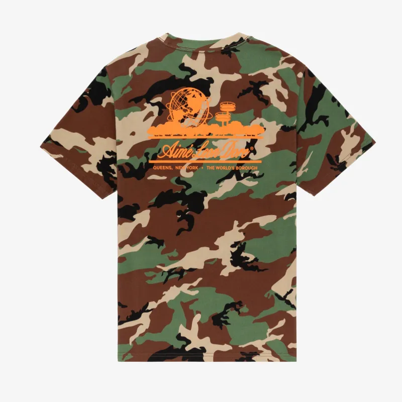 Camo Unisphere  Tee made by Aime Leon Dore