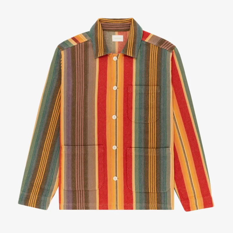 Blanket Stripe Chore Shirt sold by Aime Leon Dore
