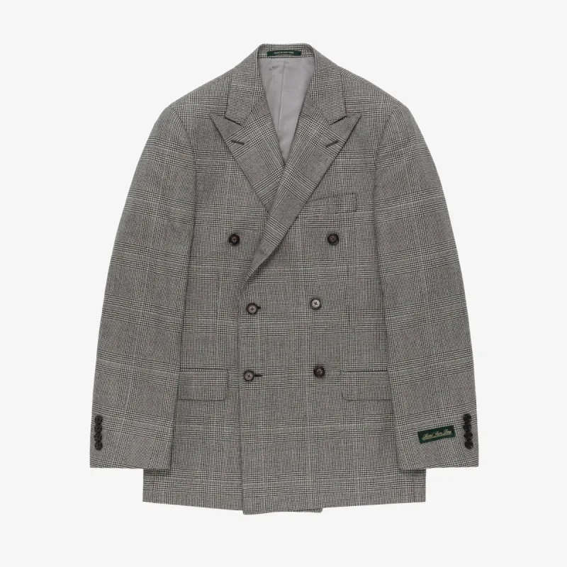 Double-Breasted Glen Plaid Suit Jacket made by Aime Leon Dore