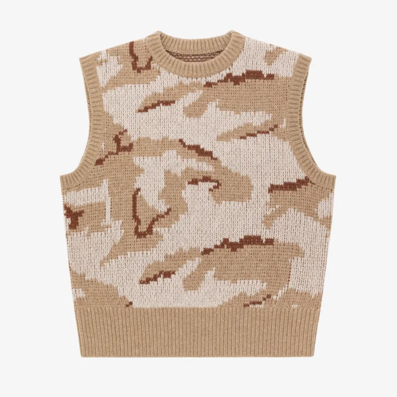 Camo Knit Crewneck Vest sold by Aime Leon Dore