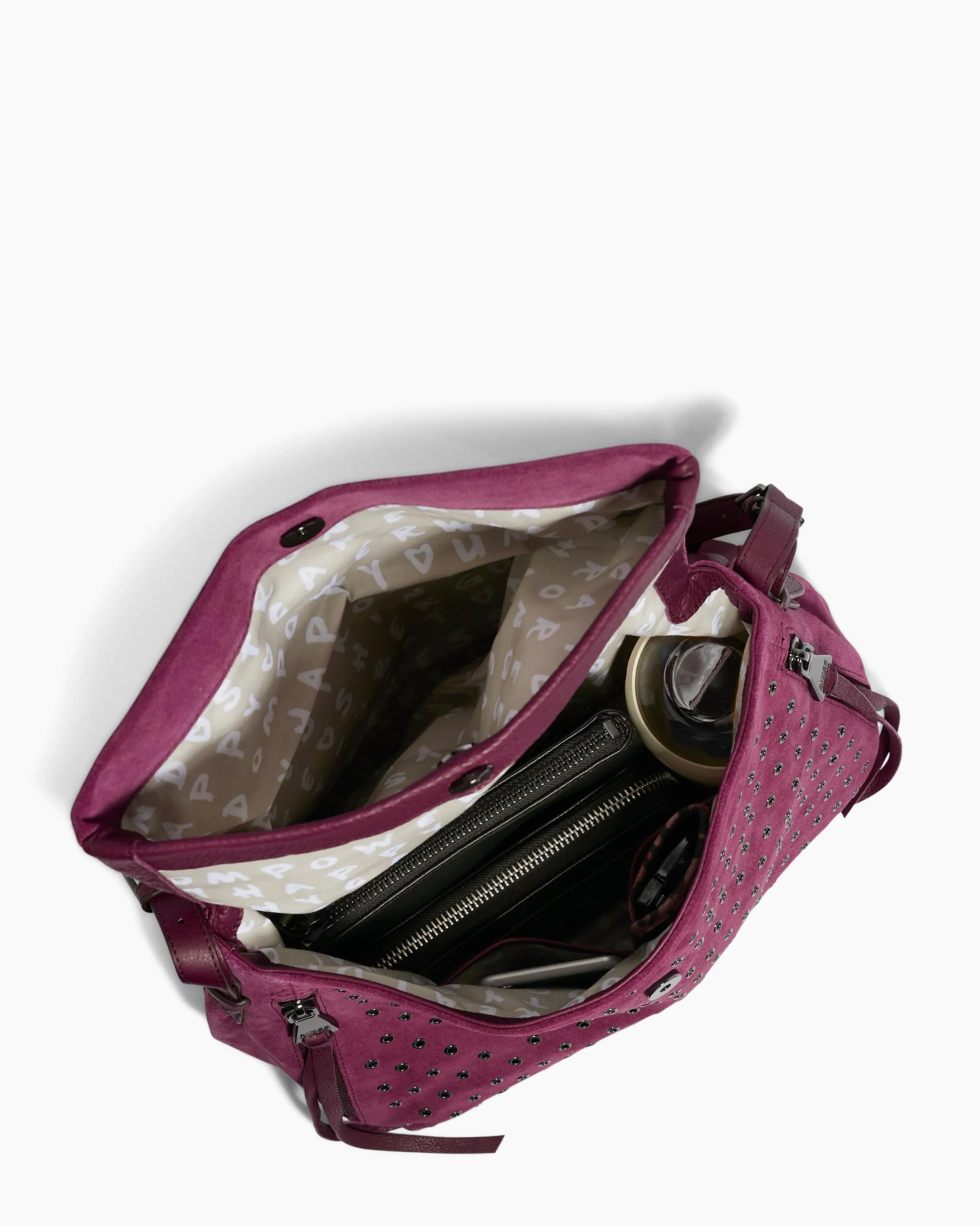 Bali Novelty Double Entry Hobo in Luxury Suede sold by Aimee Kestenberg product image thumbnail 4