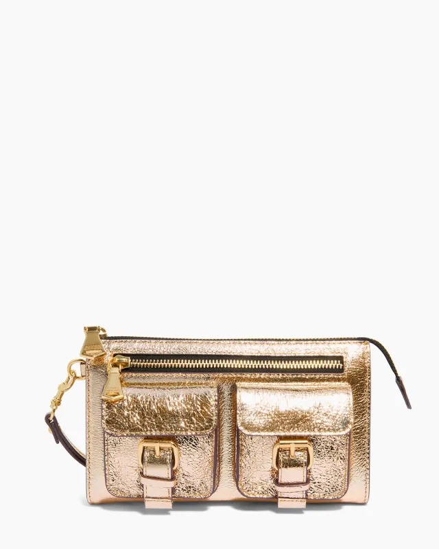 Saddle-Up Leather Wristlet Clutch sold by Aimee Kestenberg