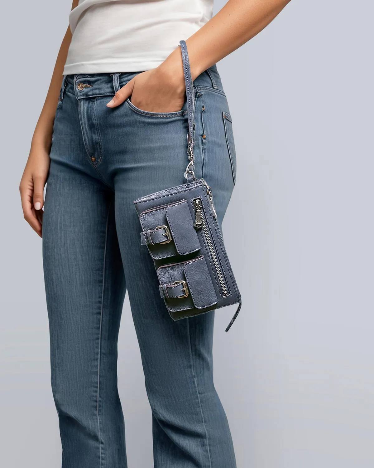 Saddle-Up Leather Wristlet Clutch sold by Aimee Kestenberg product image thumbnail 2