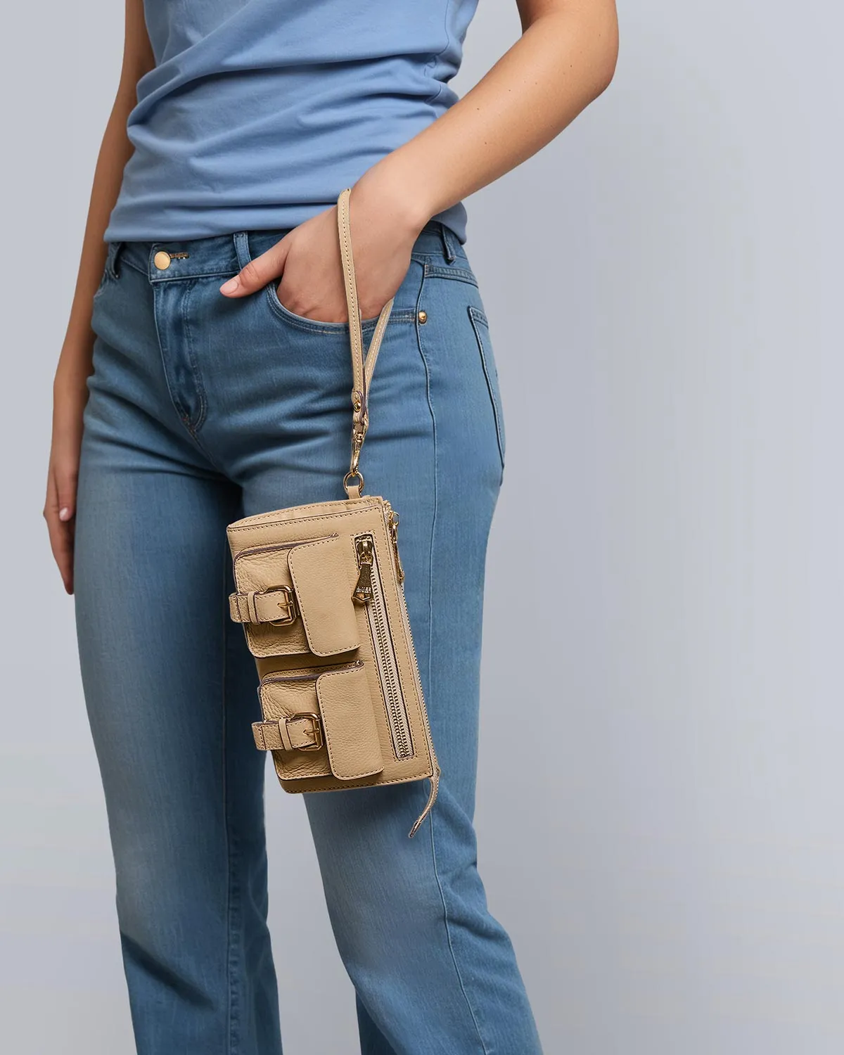 Saddle-Up Leather Wristlet Clutch sold by Aimee Kestenberg product image thumbnail 2