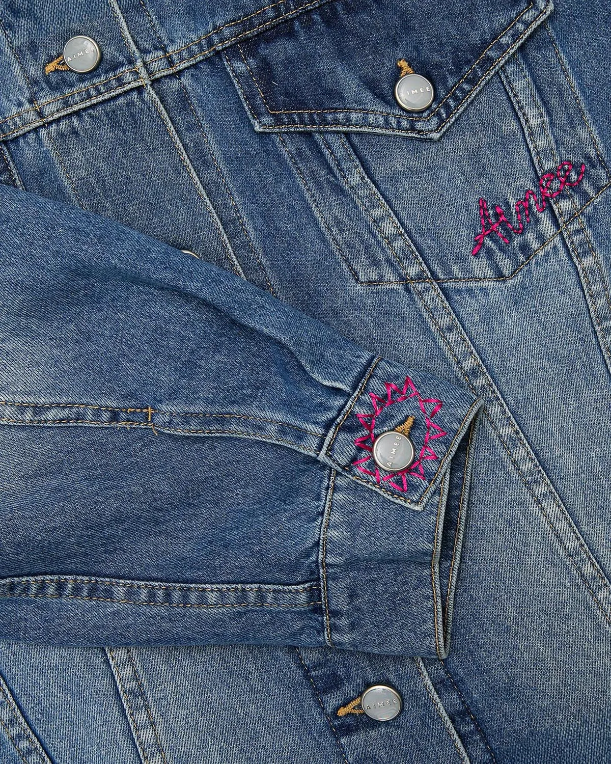 Cool To Be Kind Embroidered Denim Jacket sold by Aimee Kestenberg product image thumbnail 4