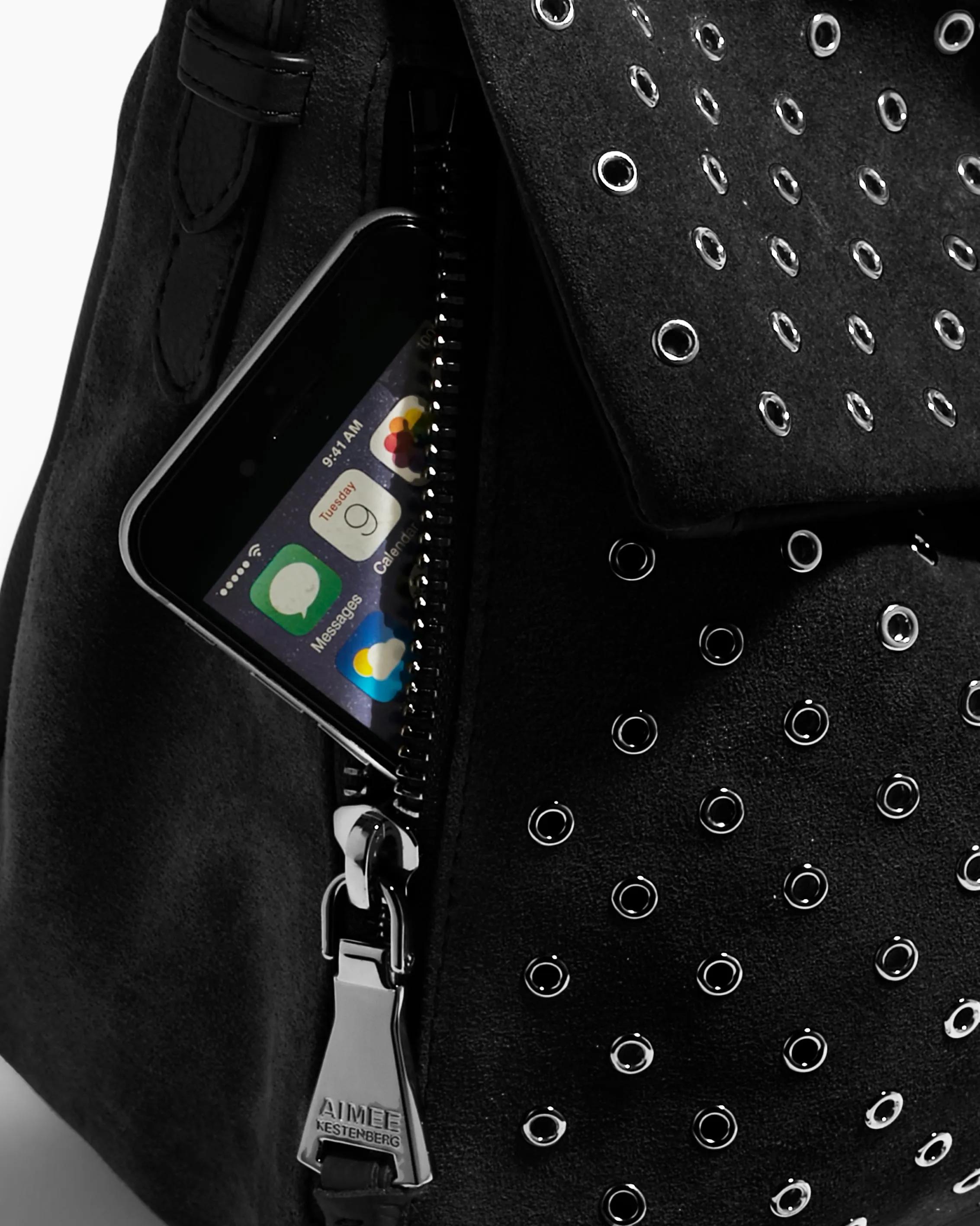 Bali Novelty Double Entry Hobo in Luxury Suede sold by Aimee Kestenberg product image thumbnail 5